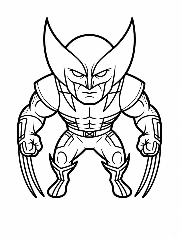 Supereroe Wolverine da colorare