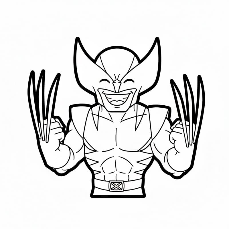 Supereroe X-Men Wolverine da colorare
