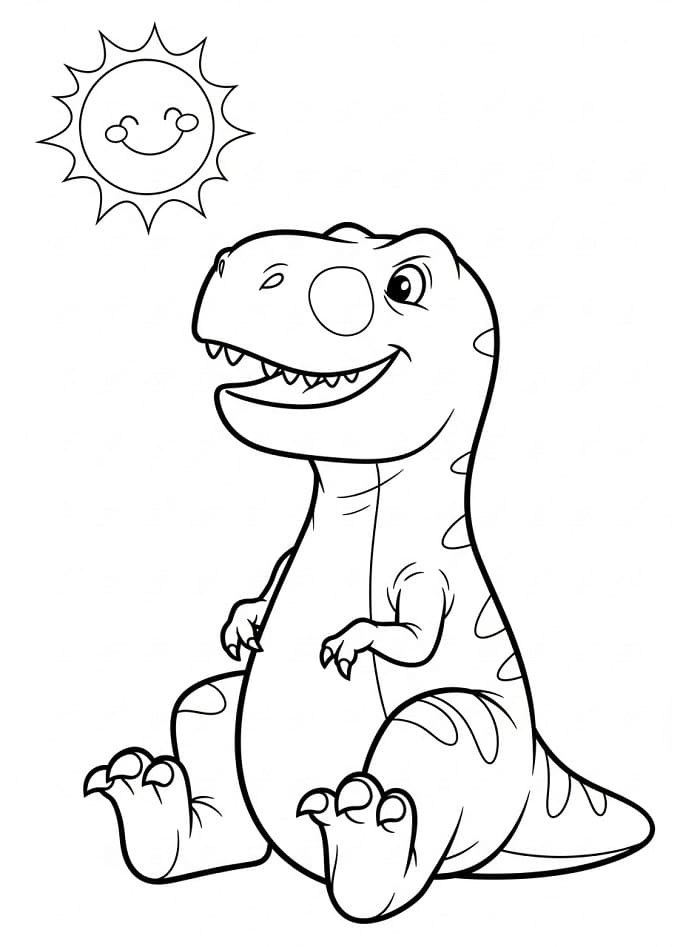 T-rex Arrabbiato da colorare