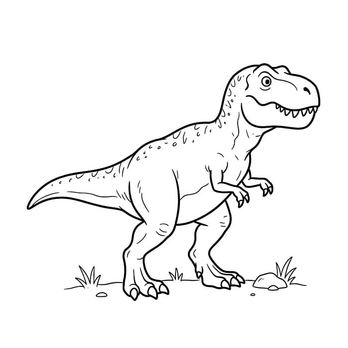 T-rex Carino da colorare
