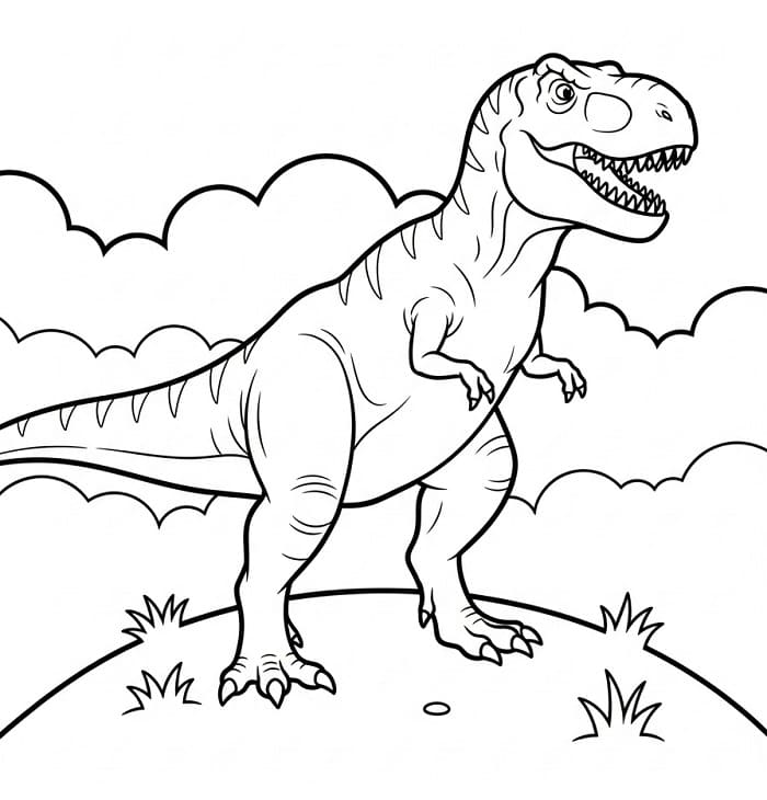 T-rex Cartone da colorare