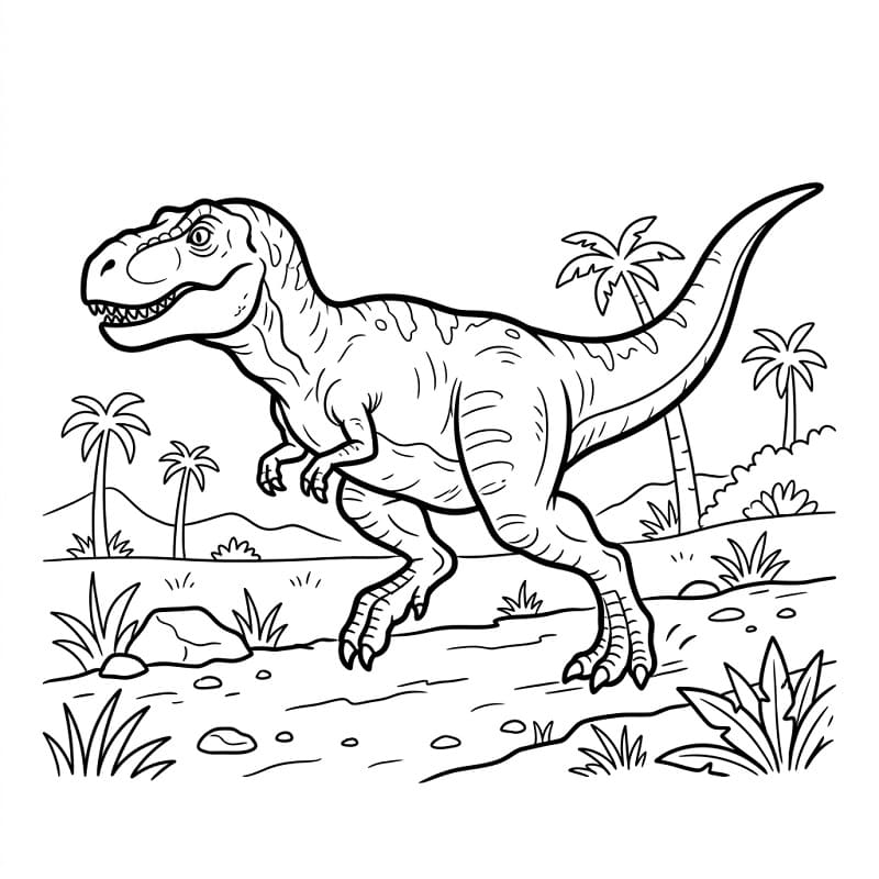T-rex Fantastico da colorare