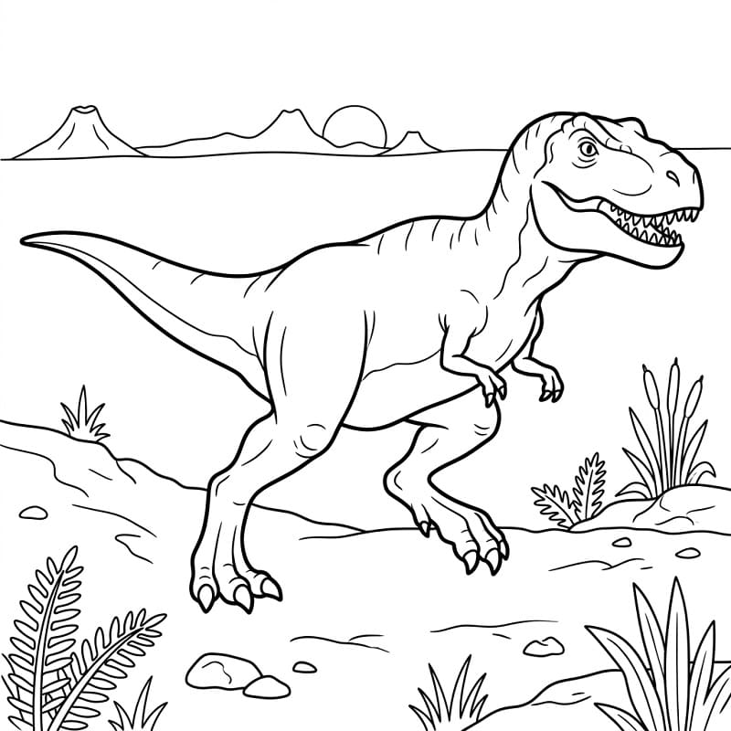 T-rex Figo da colorare