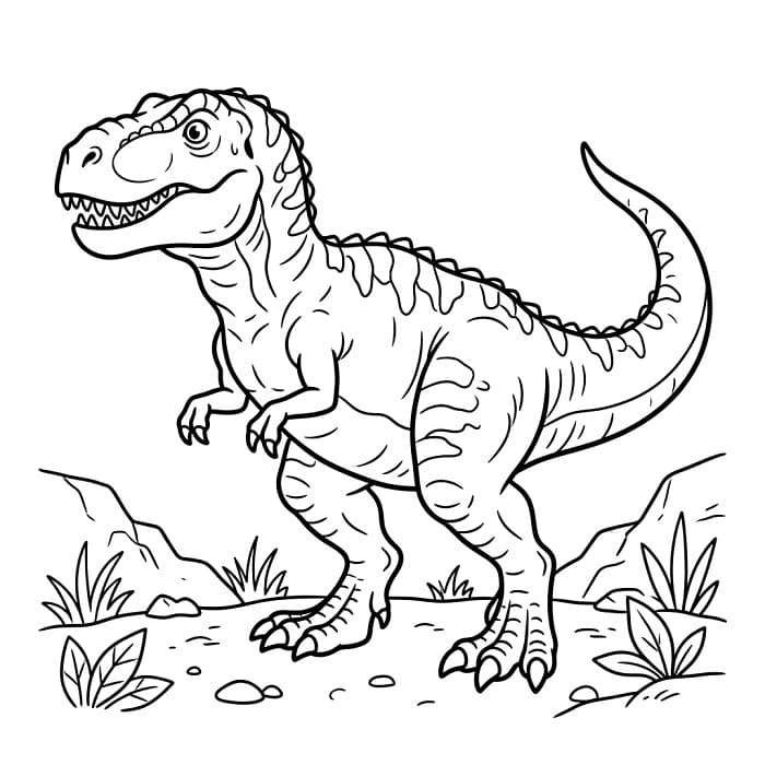 T-rex Gigante da colorare