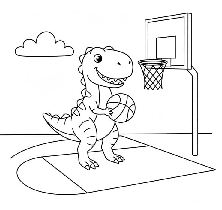 T-rex Gratis Stampabile da colorare