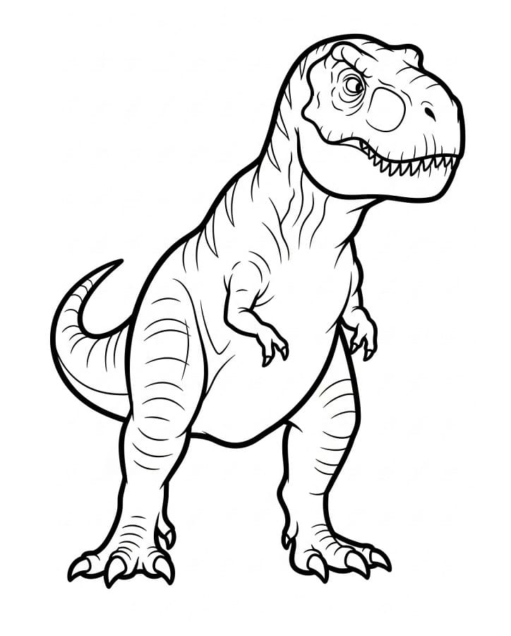 T-rex Gratis per Bambini da colorare