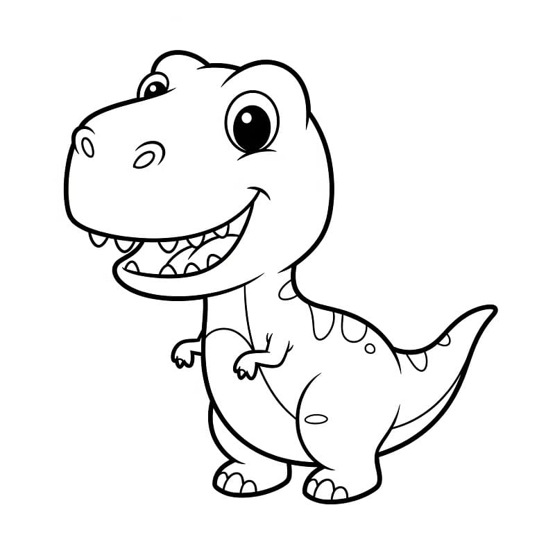 T-rex Immagine Stampabile da colorare