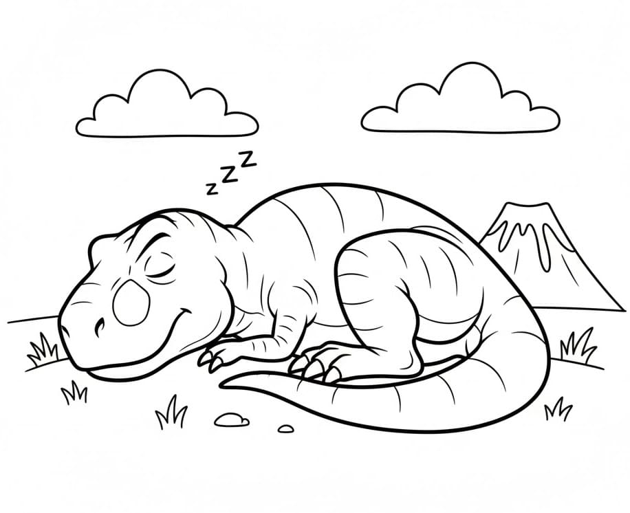 T-rex Incantevole da colorare