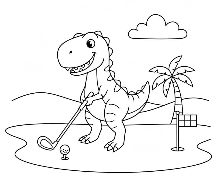 T-rex Omaggio da colorare