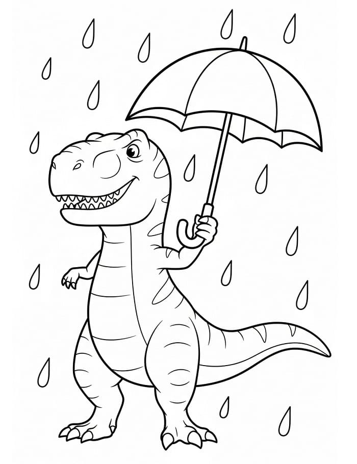 T-rex Stampabile Gratis da colorare