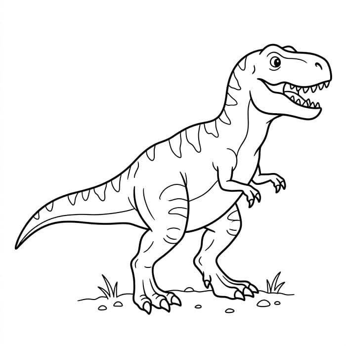 T-rex Straordinario da colorare