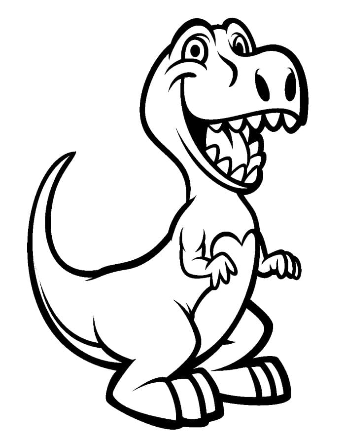 T-rex che Dorme da colorare