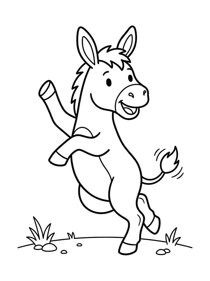 Un Asino Dolcissimo da colorare