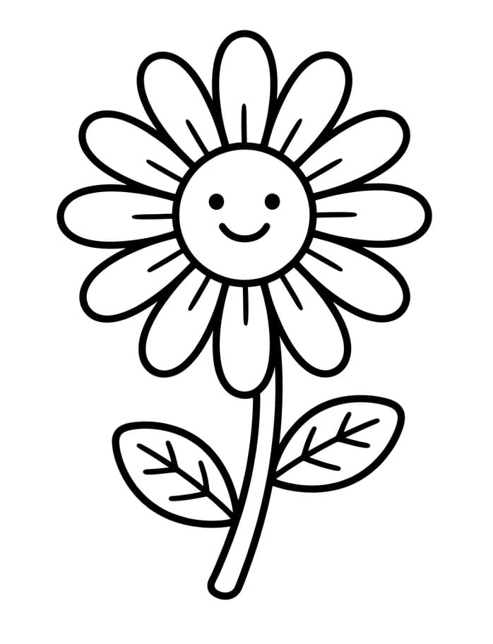 Un Fiore di Margherita da colorare