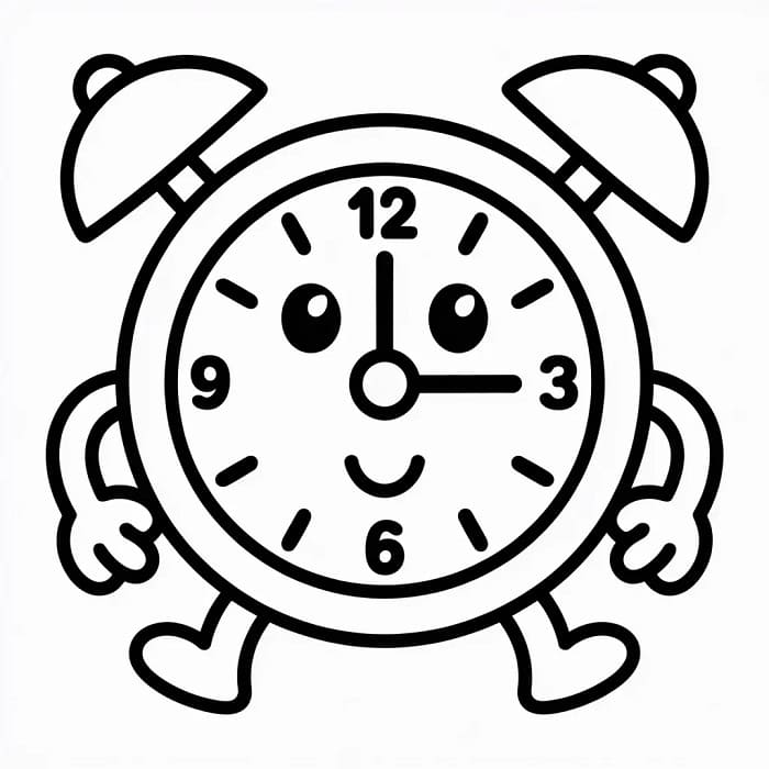 Un Orologio Dolcissimo da colorare