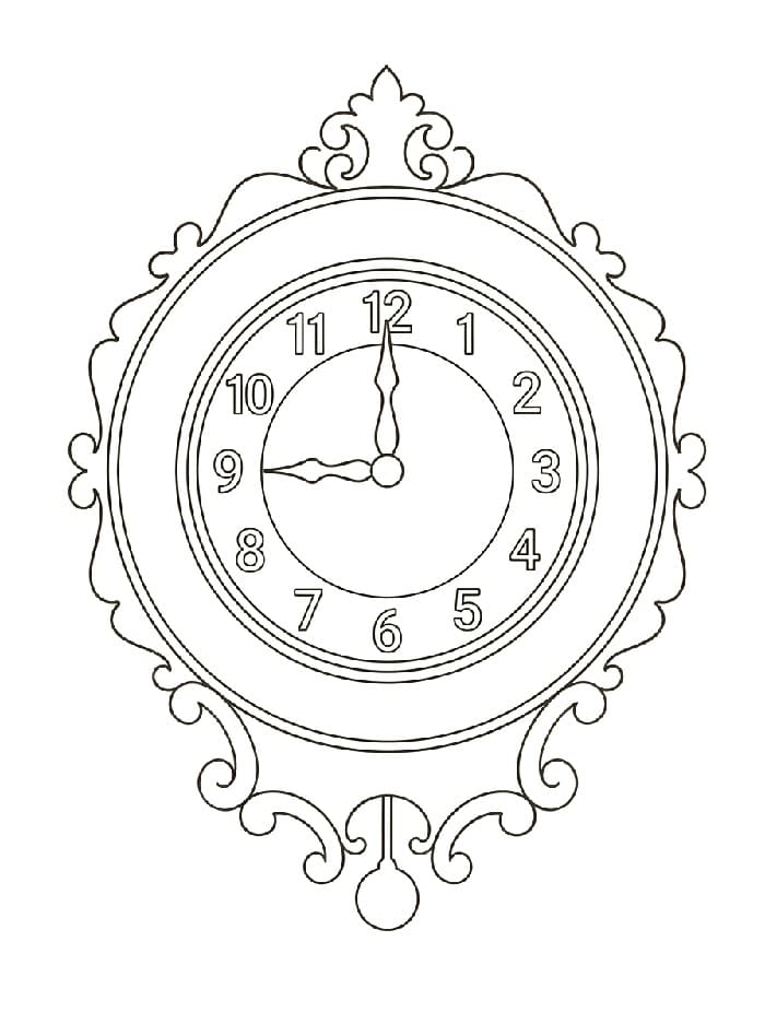 Un Orologio Normale da colorare