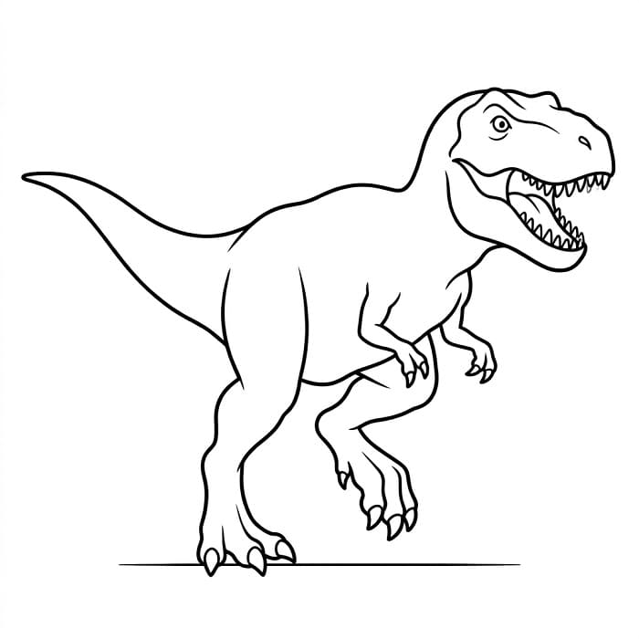 Un T-rex da colorare