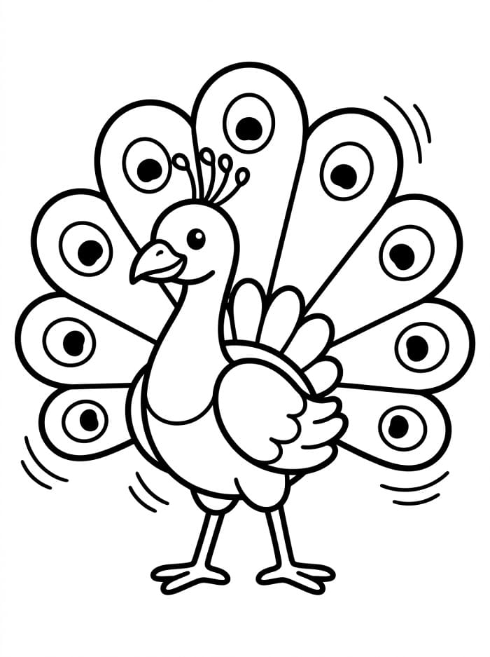 Pavoni da colorare