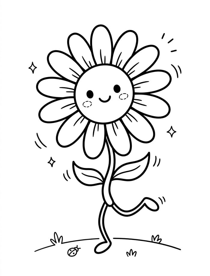 Una Margherita Carina da colorare