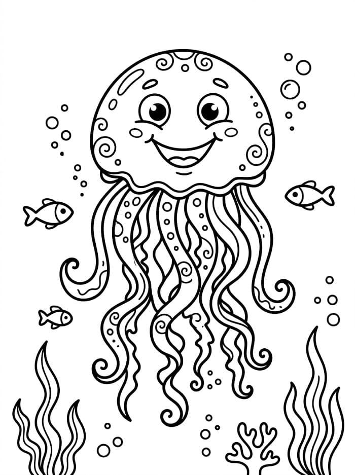 Una Medusa Dolcissima da colorare
