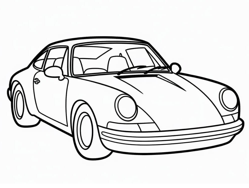 Una Porsche da colorare