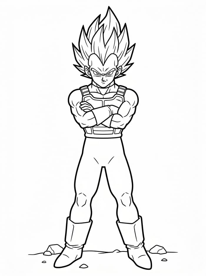 Vegeta Animato da colorare