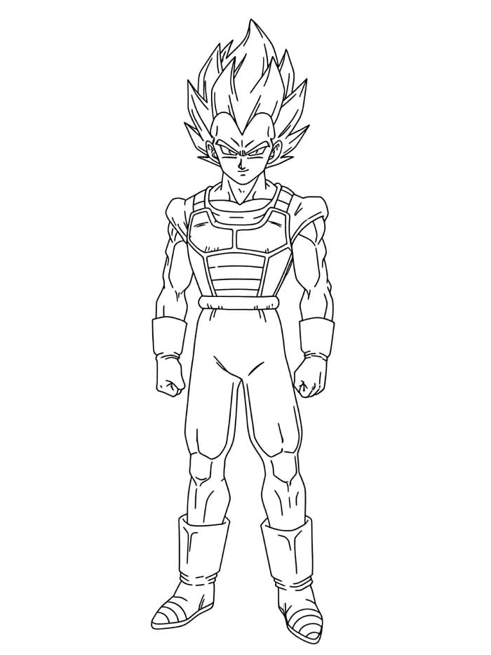 Vegeta Cartone da colorare