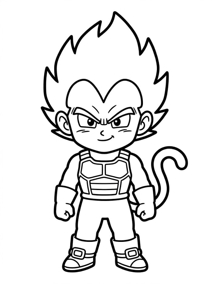 Vegeta Fantastico da colorare