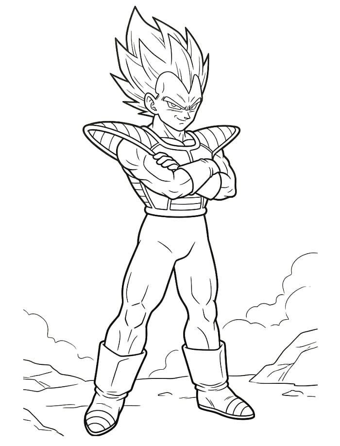 Vegeta Forte da colorare
