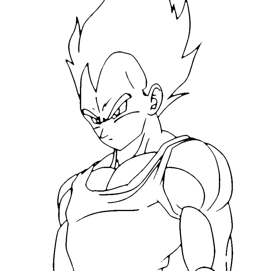 Vegeta Gratis per Bambini da colorare