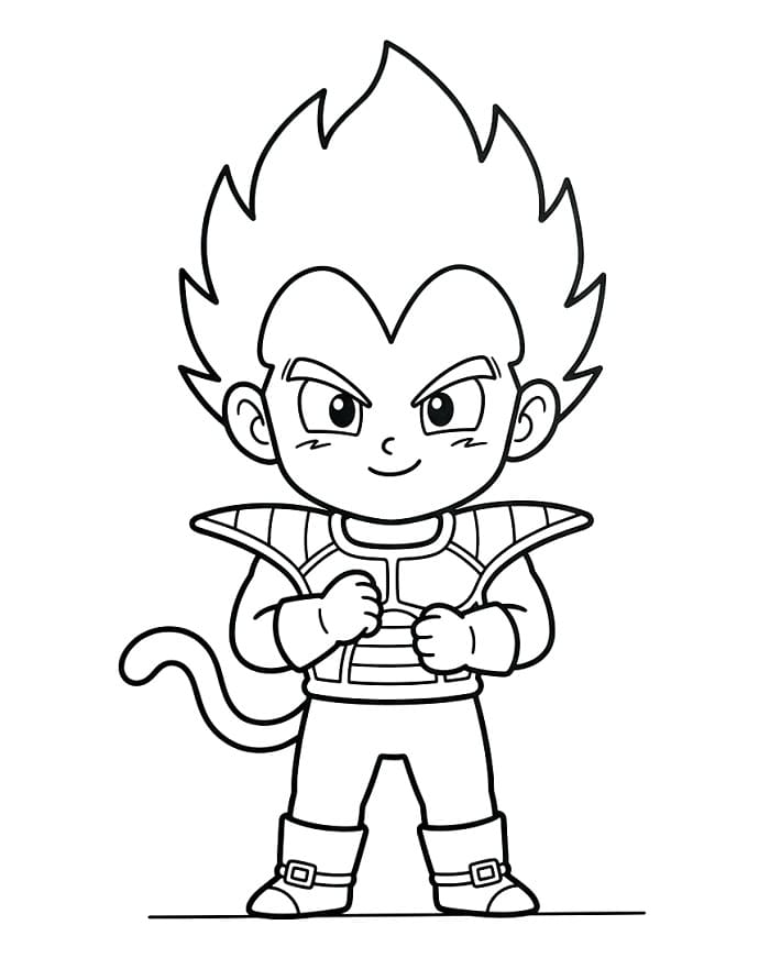 Vegeta Grazioso da colorare