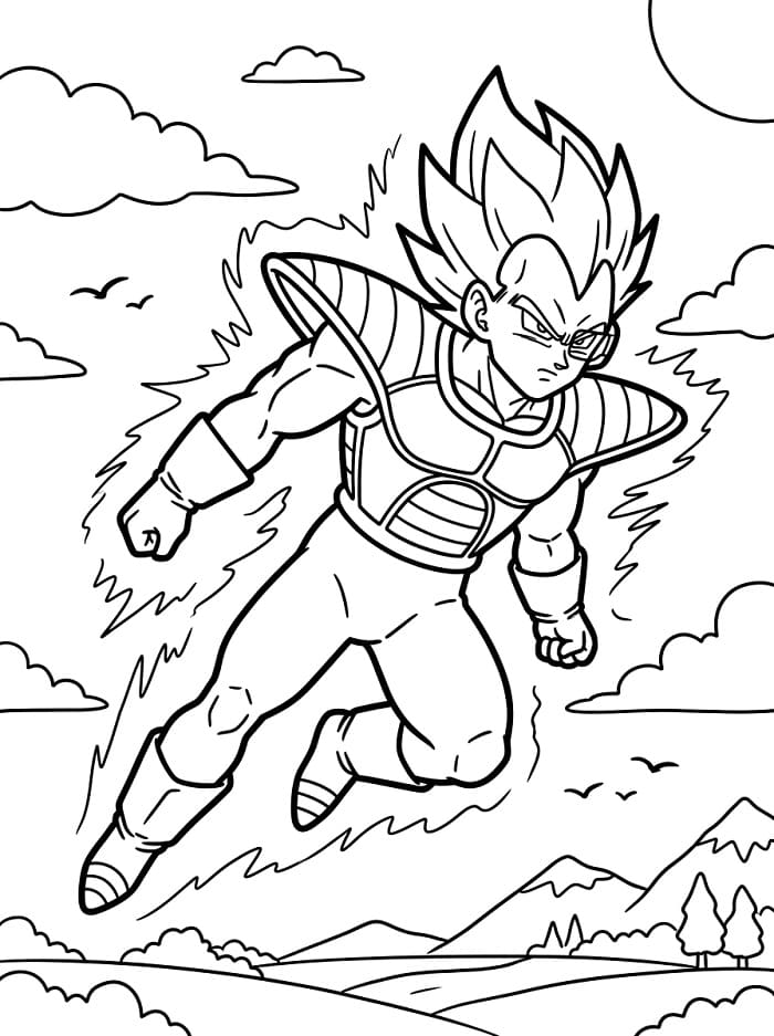 Vegeta Spettacolare da colorare