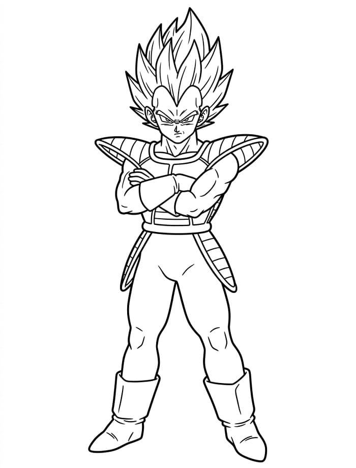 Vegeta Stampabile Gratis da colorare