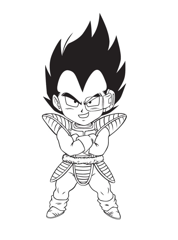 Vegeta Stampabile per Bambini da colorare