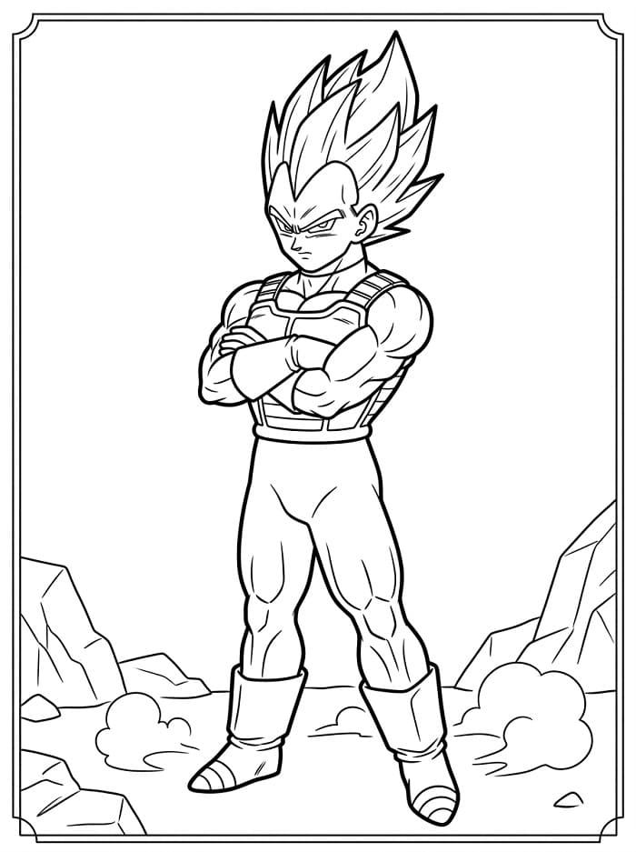 Vegeta da Stampare da colorare
