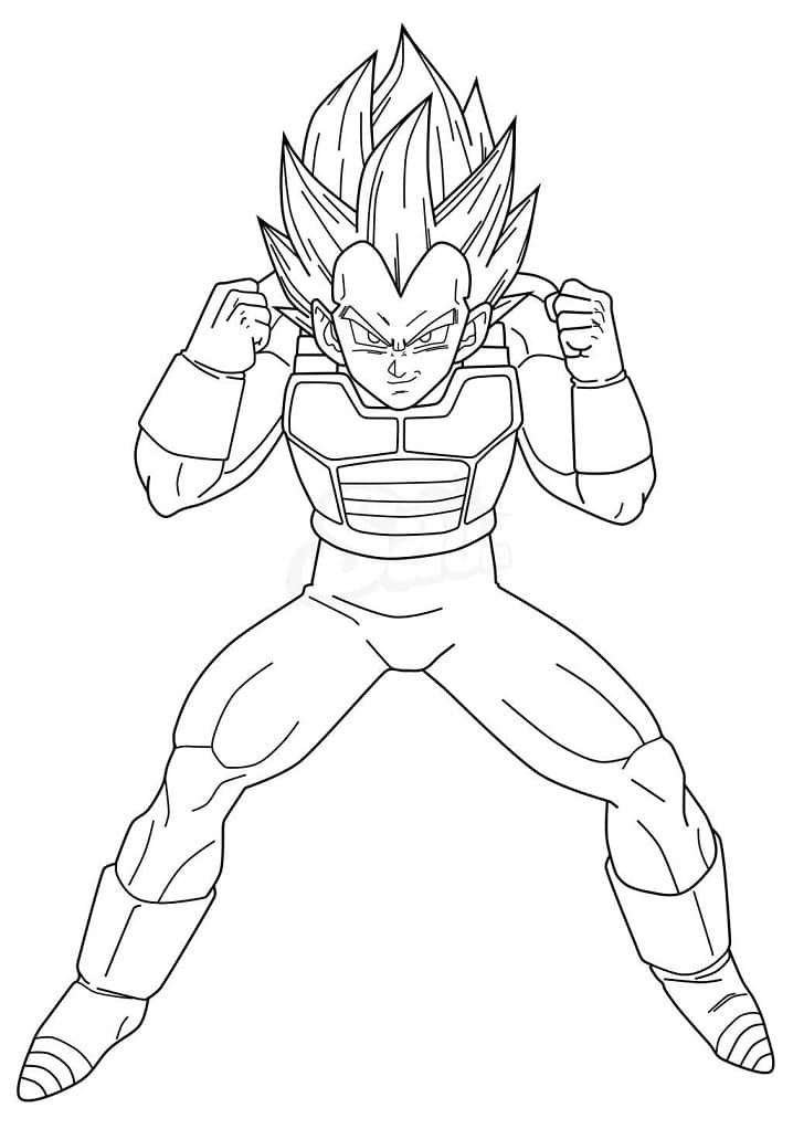 Vegeta per Bimbi di 1 Anno da colorare