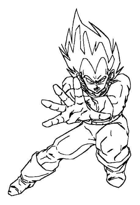 Vegeta per Bimbi di 2 Anni da colorare