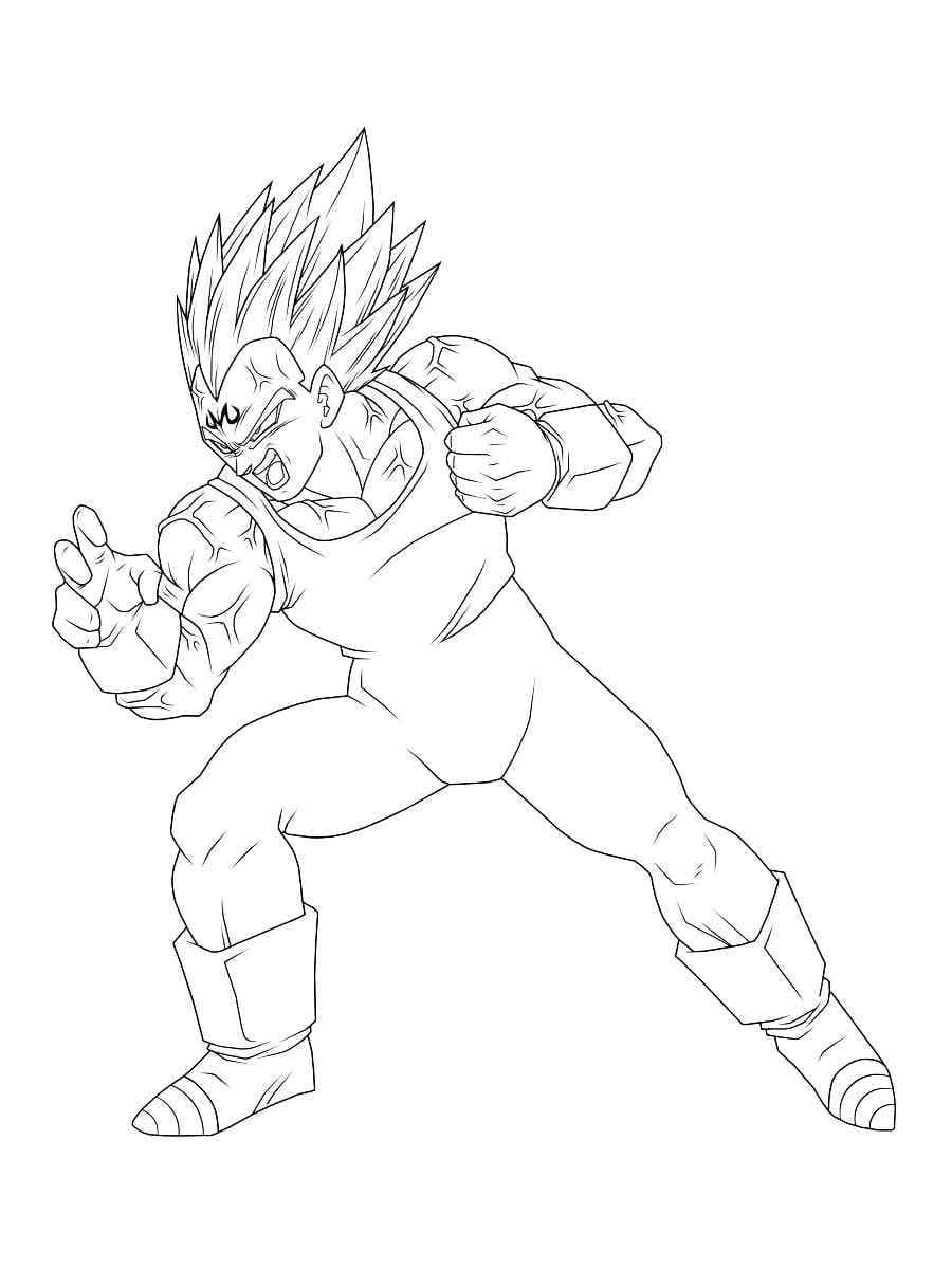 Vegeta per Bimbi da colorare