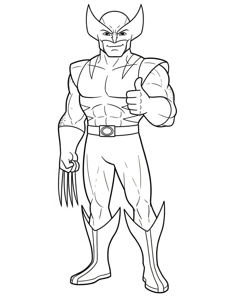 Wolverine Gratis per Bambini da colorare