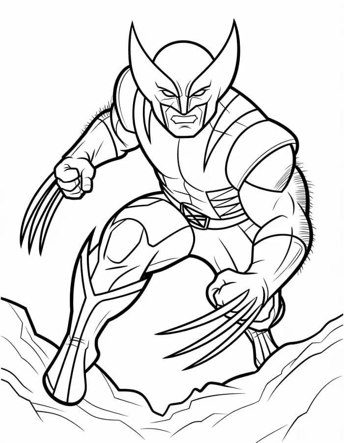 Wolverine Grazioso da colorare