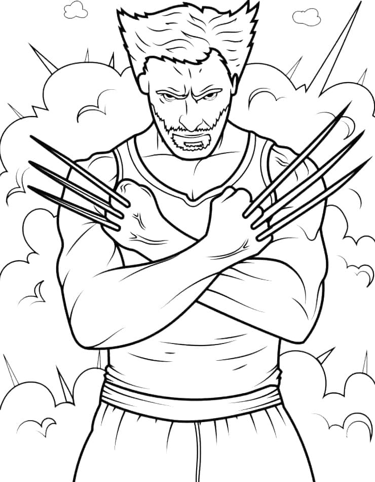 Wolverine Immagine Gratis da colorare