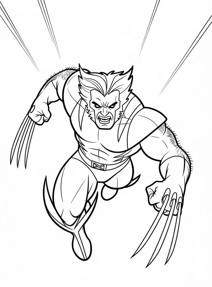 Wolverine Straordinario da colorare