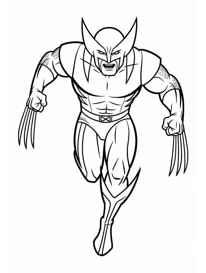 Wolverine in Azione da colorare