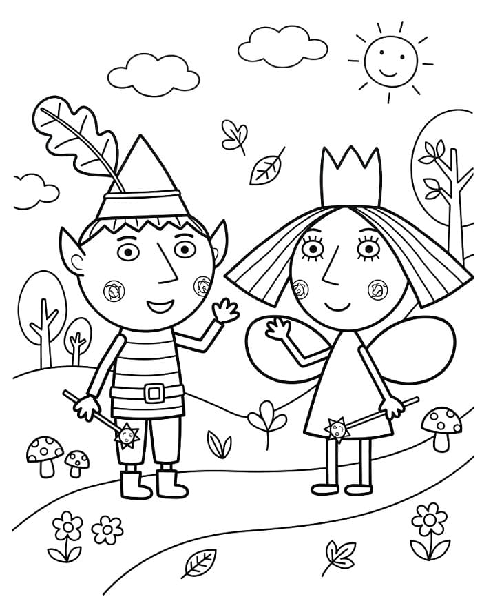 Ben e Holly Carino da colorare