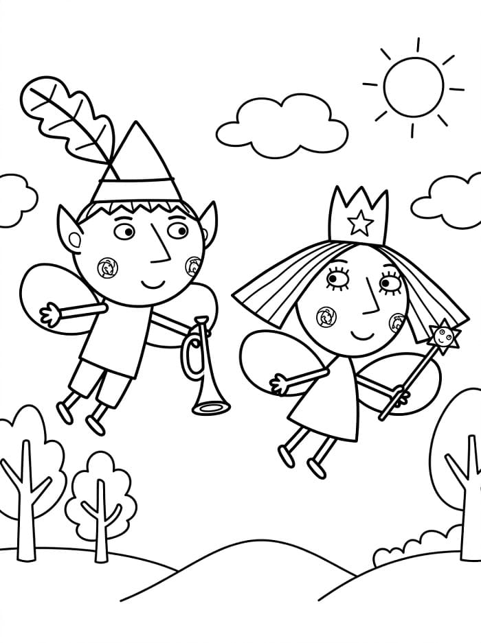 Ben e Holly da colorare