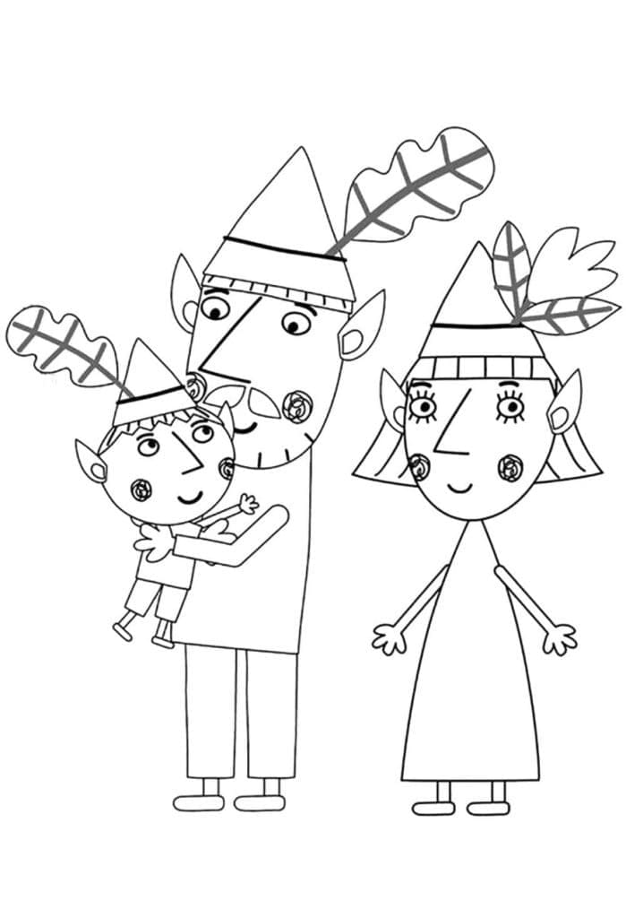 Ben e Holly Gratis per Bambini da colorare