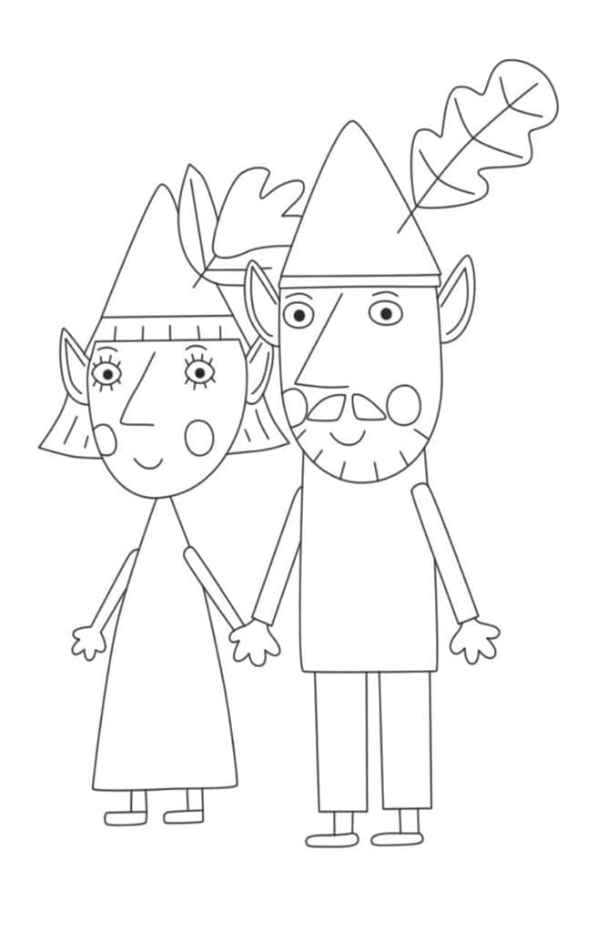 Ben e Holly Stampabile per Piccoli da colorare