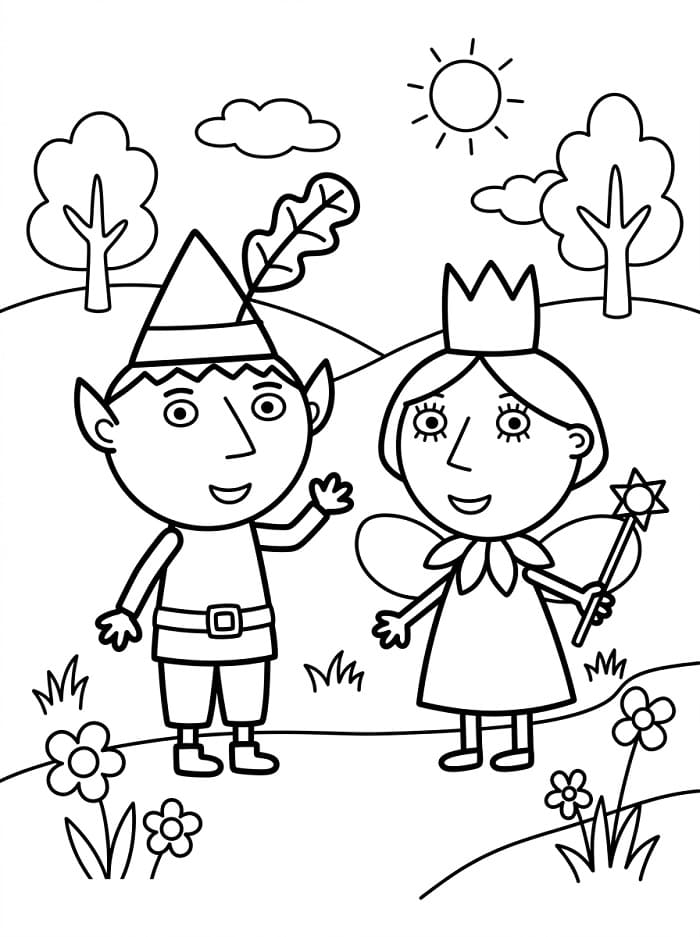 Ben e Holly Straordinario da colorare
