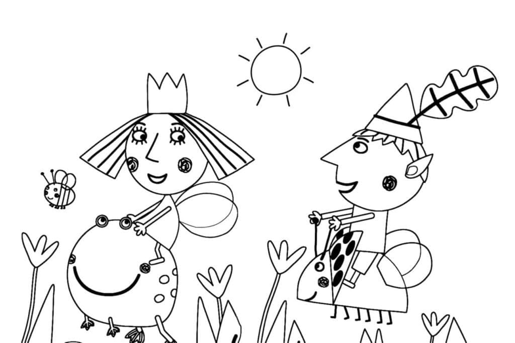 Ben e Holly per Bimbi di 2 Anni da colorare