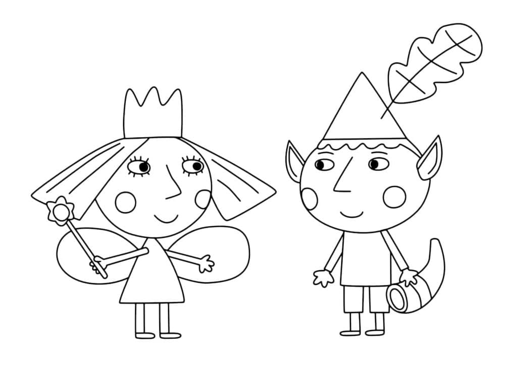 Ben e Holly per Bimbi da colorare
